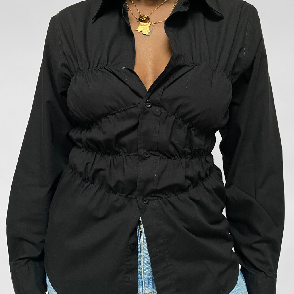 Chemise upcyclée smockée - COMMELEJOUR