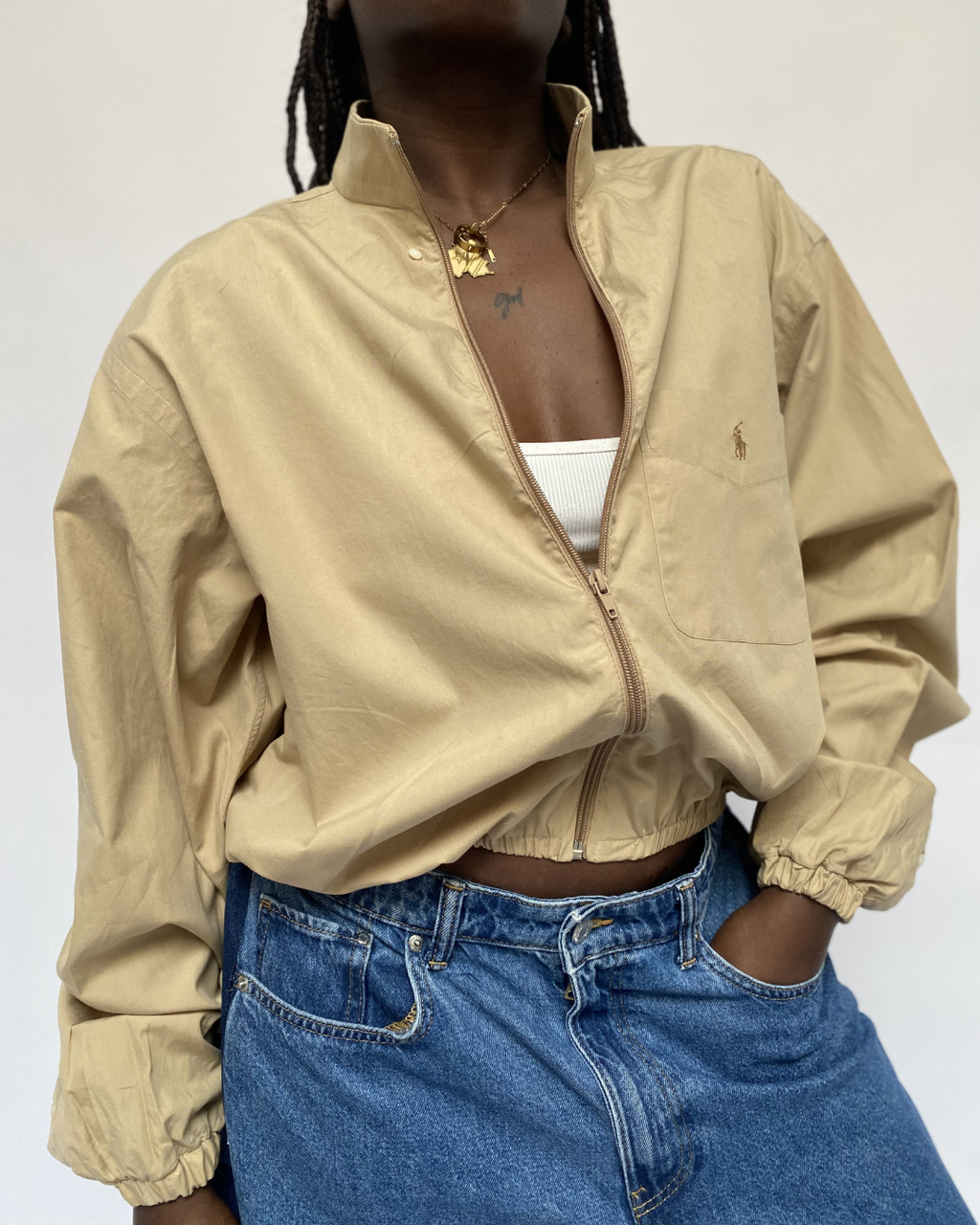 Chemise Bomber  - Beige (M-L)