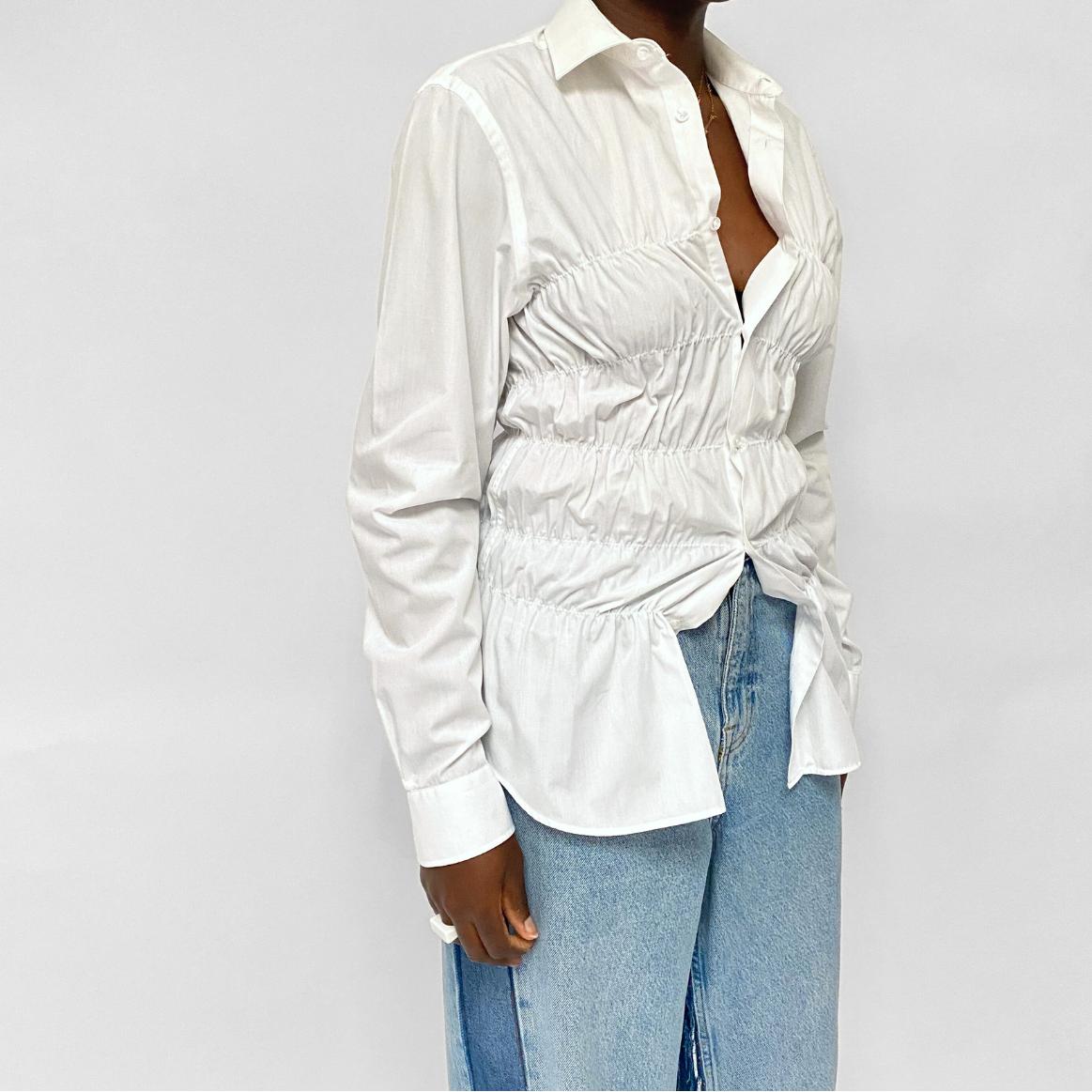 Chemise upcyclée smockée - COMMELEJOUR