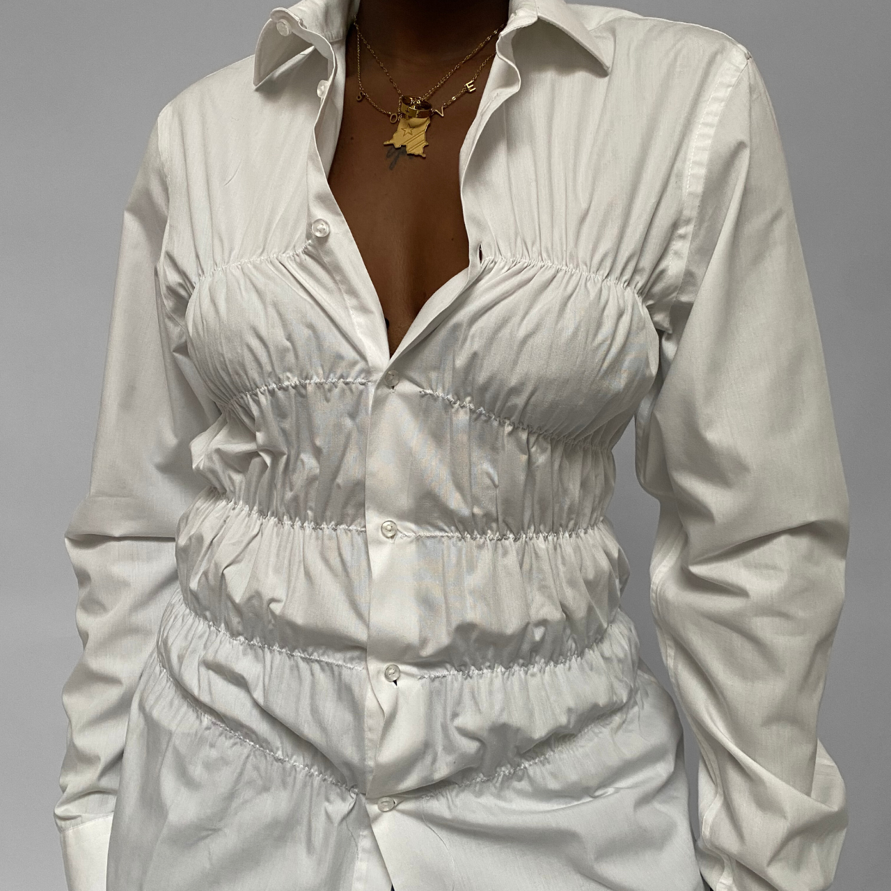 Chemise upcyclée smockée - COMMELEJOUR