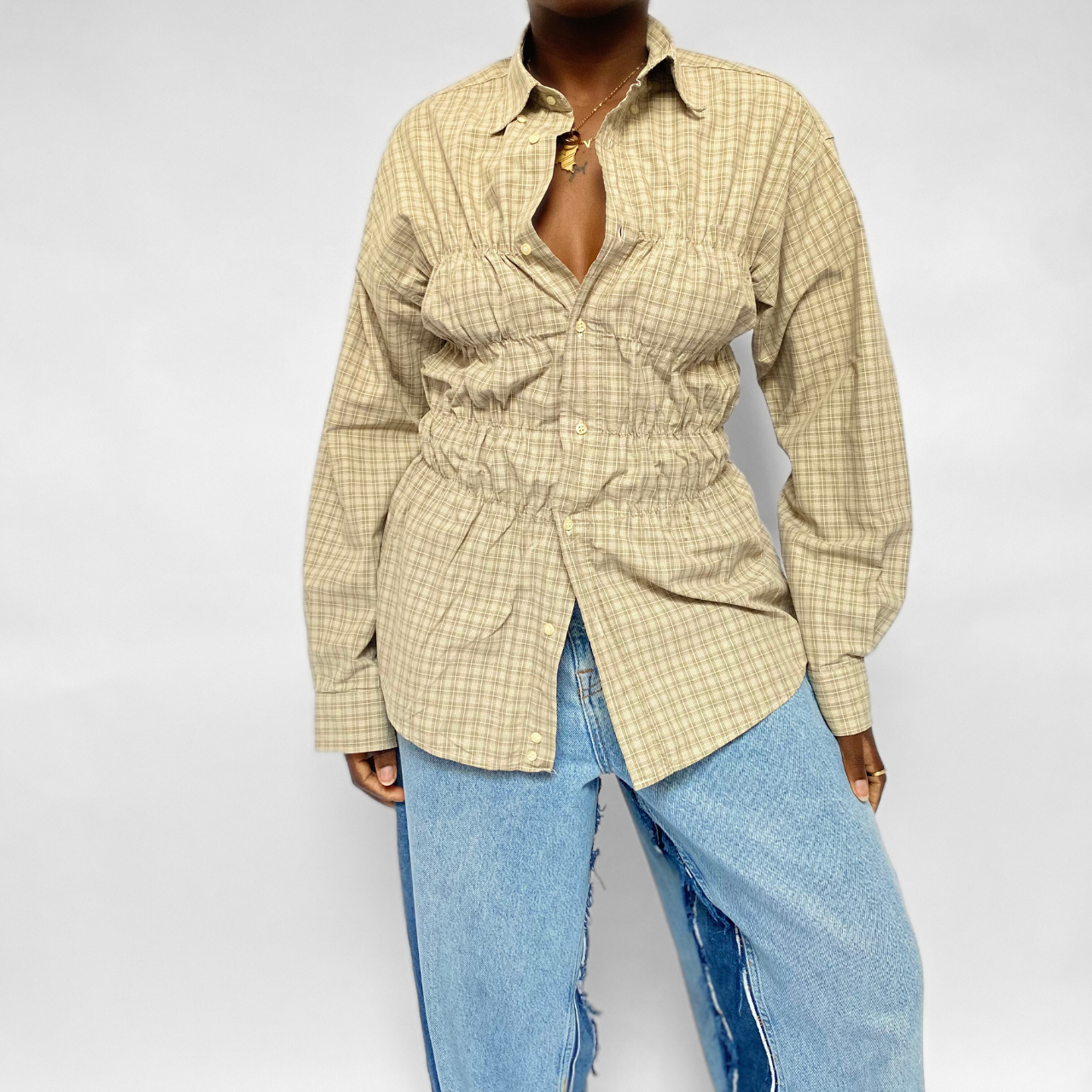 Chemise upcyclée smockée - COMMELEJOUR