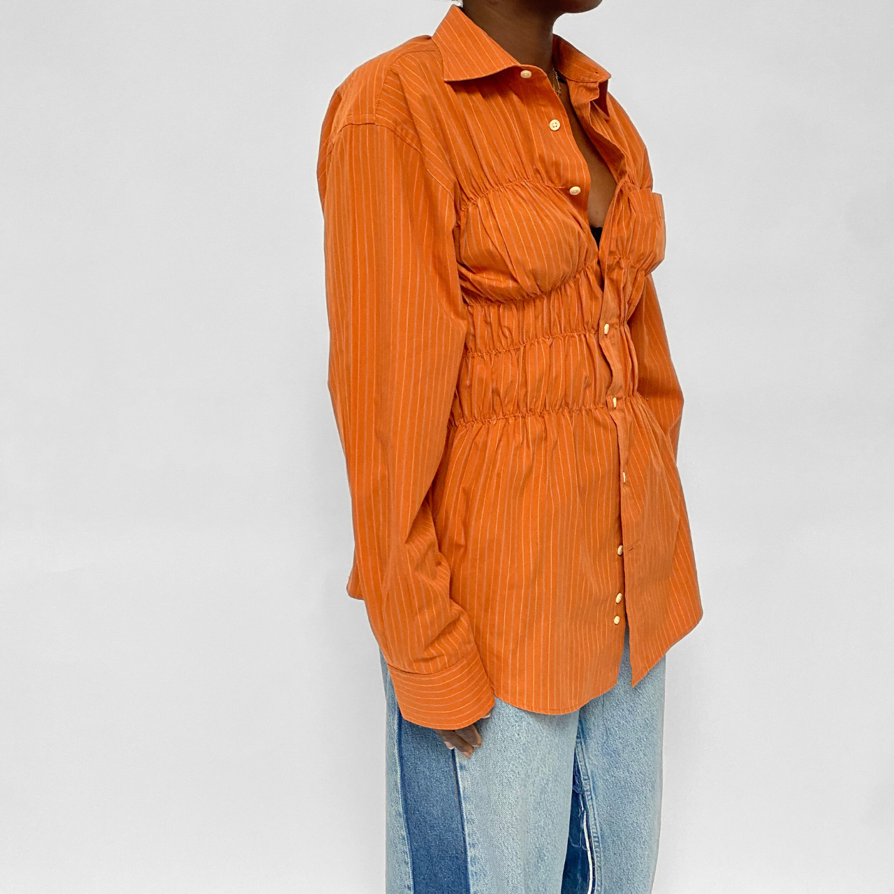 Chemise upcyclée smockée - COMMELEJOUR