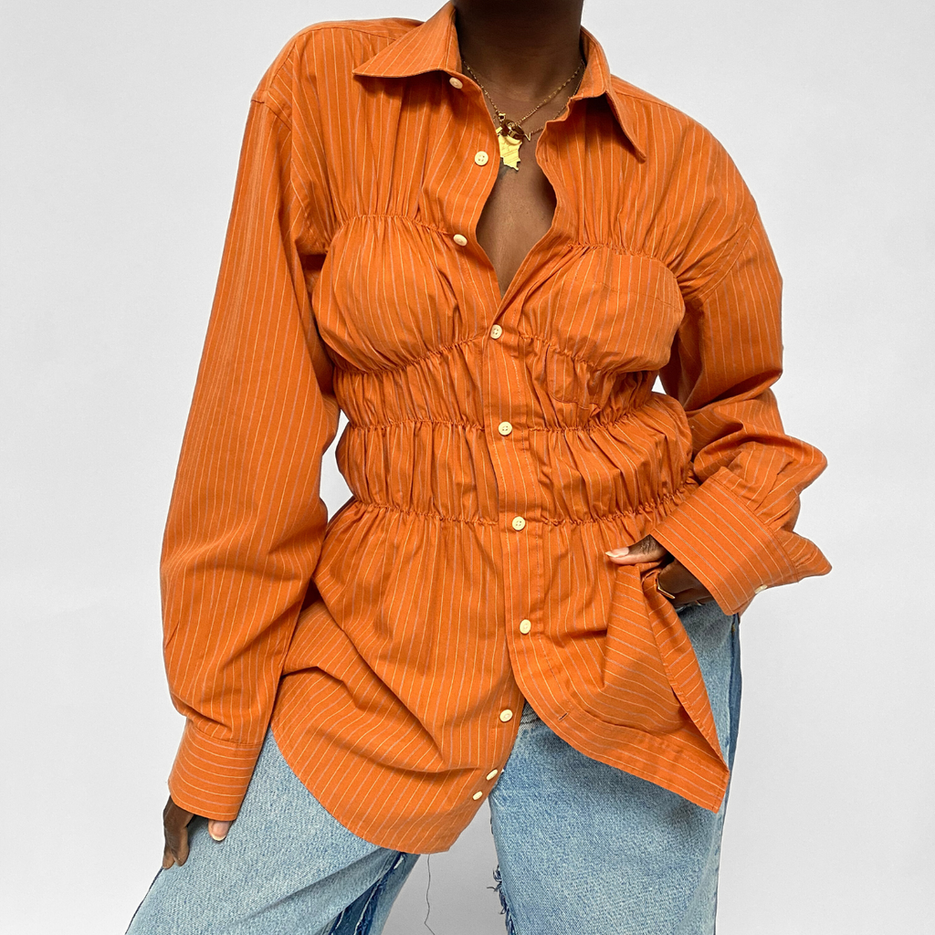 Chemise upcyclée smockée - COMMELEJOUR