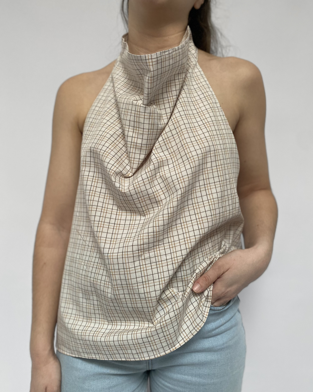 Top dos nu - Beige - L