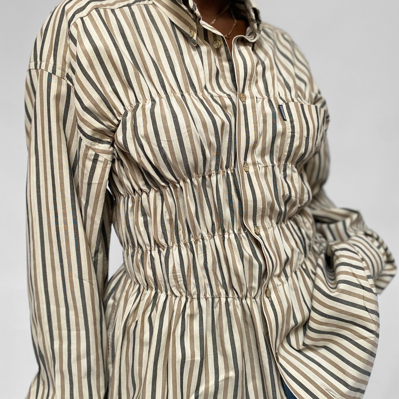 Chemise upcyclée smockée - COMMELEJOUR