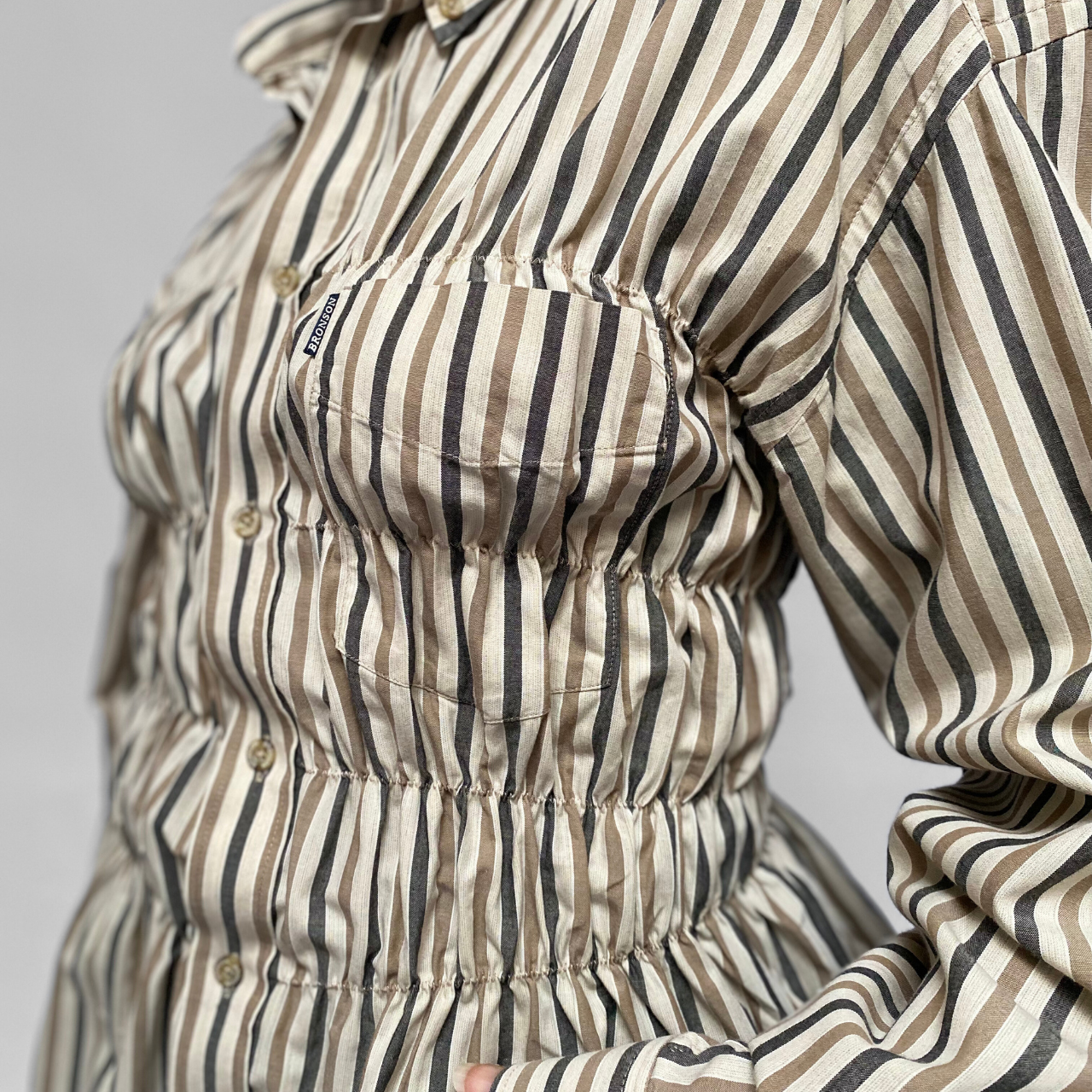 Chemise upcyclée smockée - COMMELEJOUR