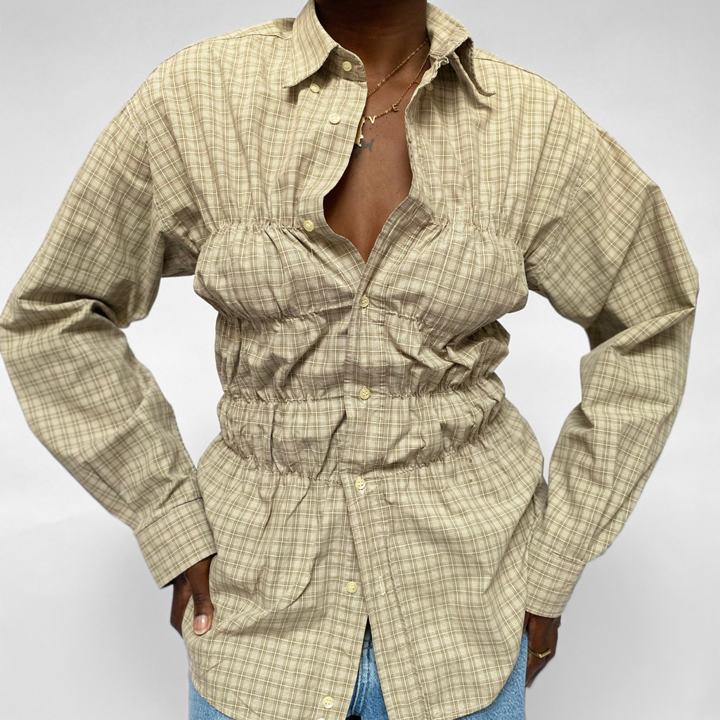 Chemise upcyclée smockée - COMMELEJOUR