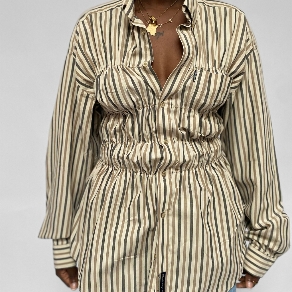 Chemise upcyclée smockée - COMMELEJOUR