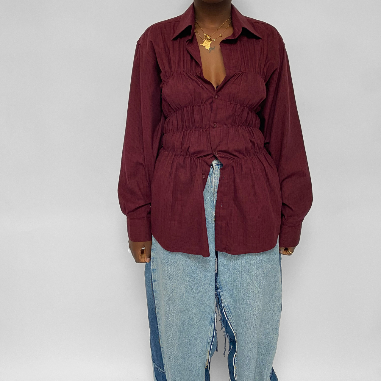 Chemise upcyclée smockée - COMMELEJOUR