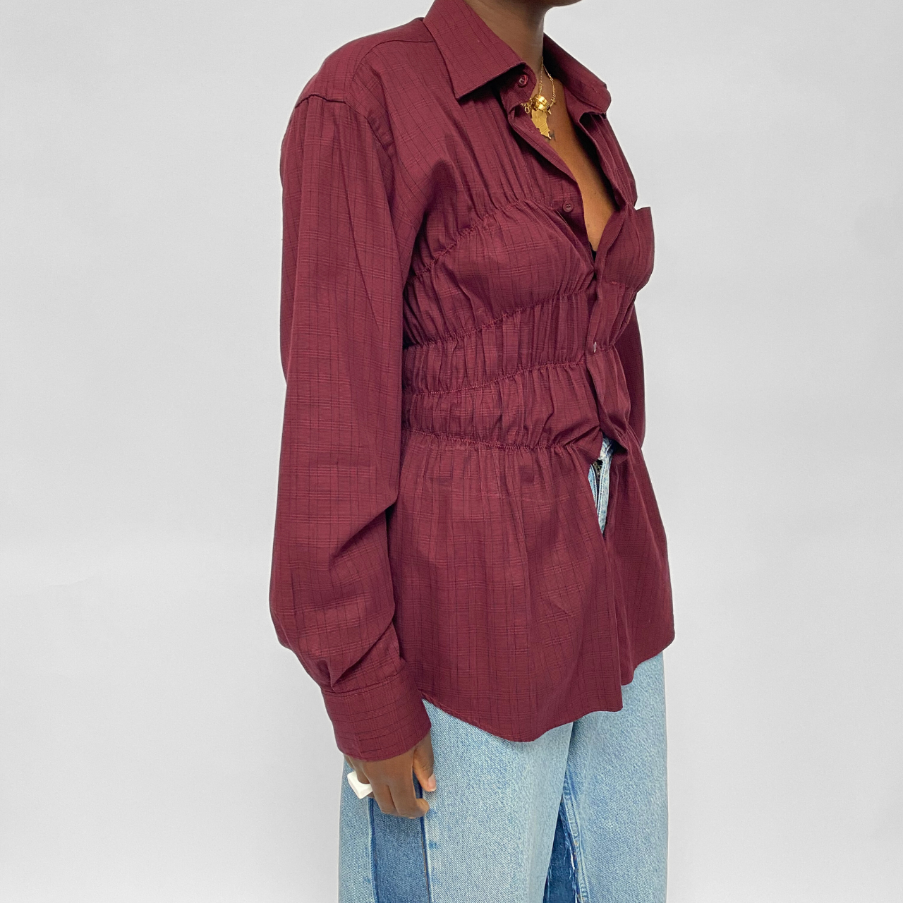 Chemise upcyclée smockée - COMMELEJOUR