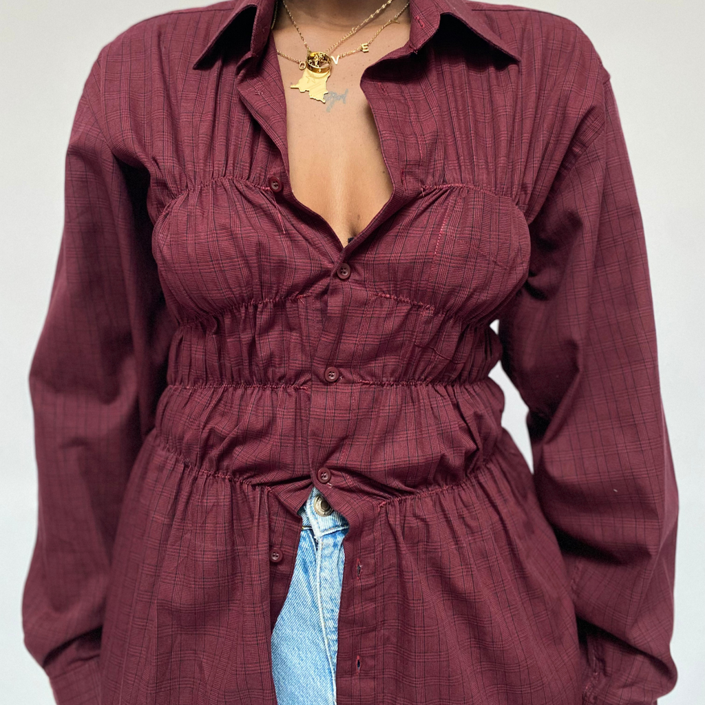 Chemise upcyclée smockée - COMMELEJOUR