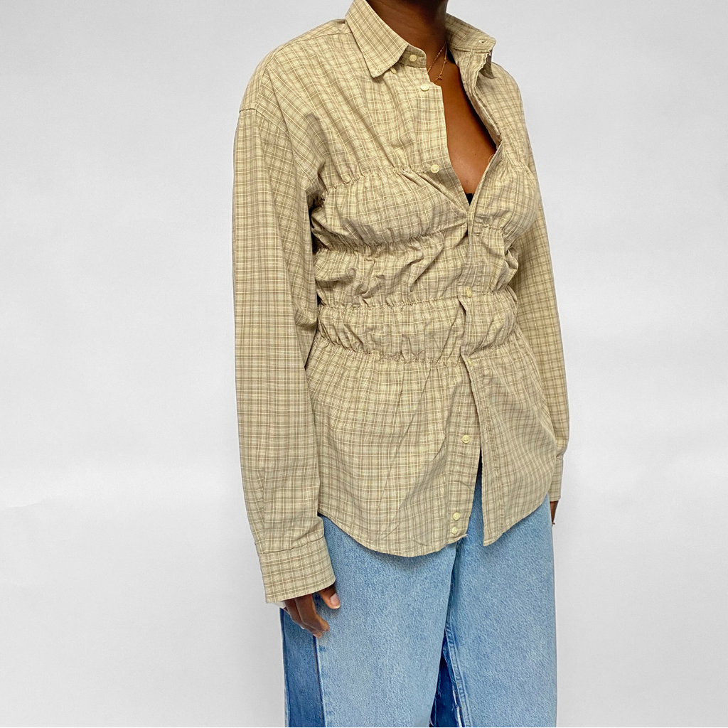 Chemise upcyclée smockée - COMMELEJOUR