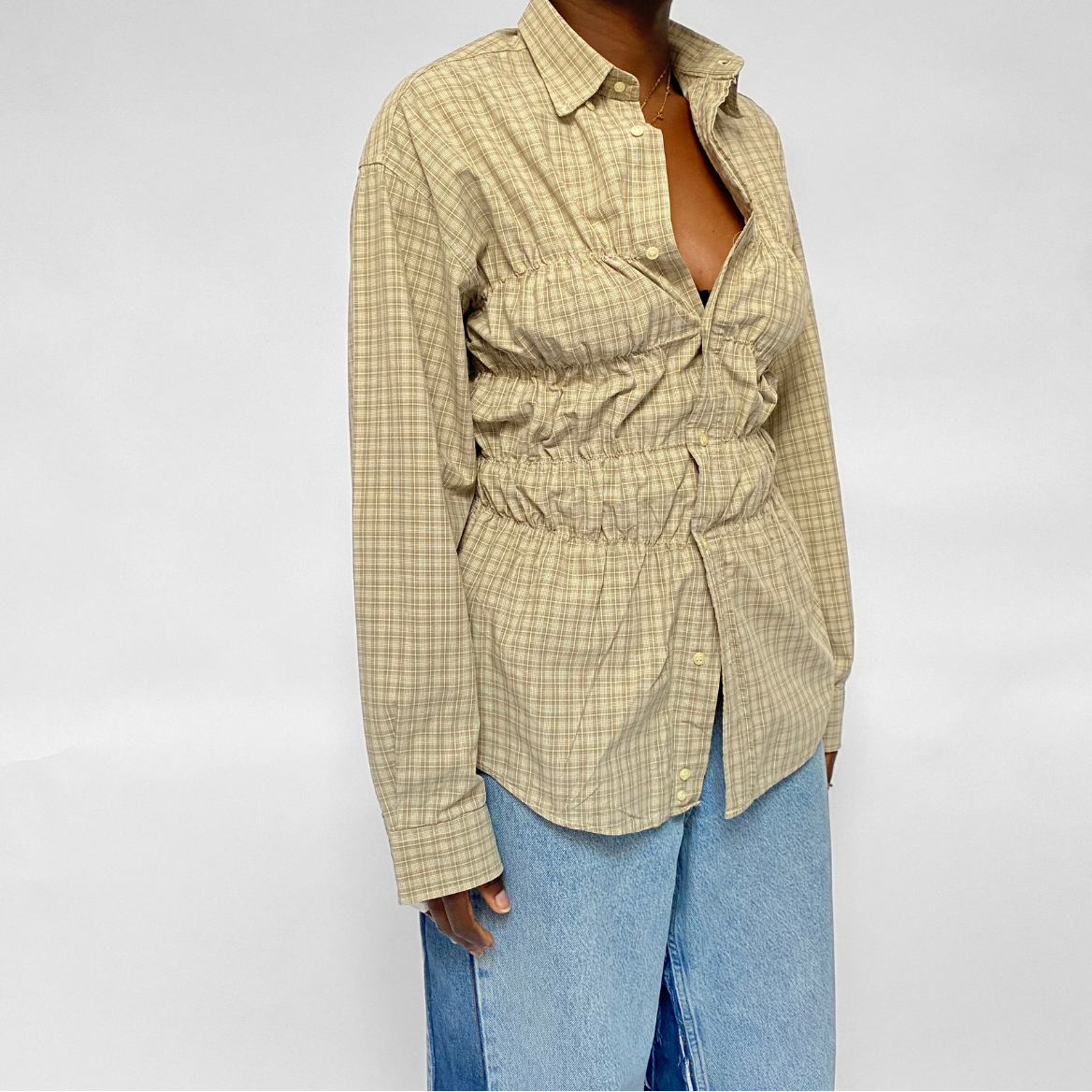 Chemise upcyclée smockée - COMMELEJOUR