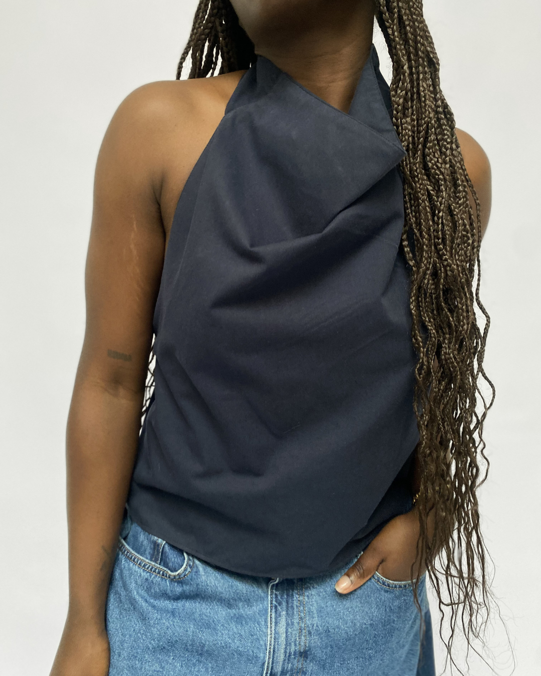 Top dos nu - Bleu foncé - M
