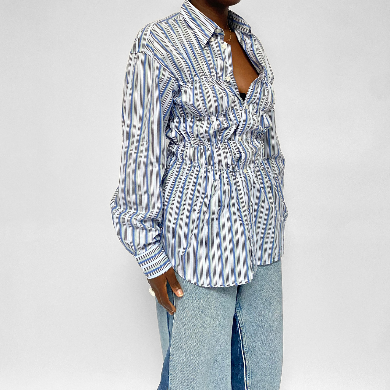 Chemise upcyclée smockée - COMMELEJOUR