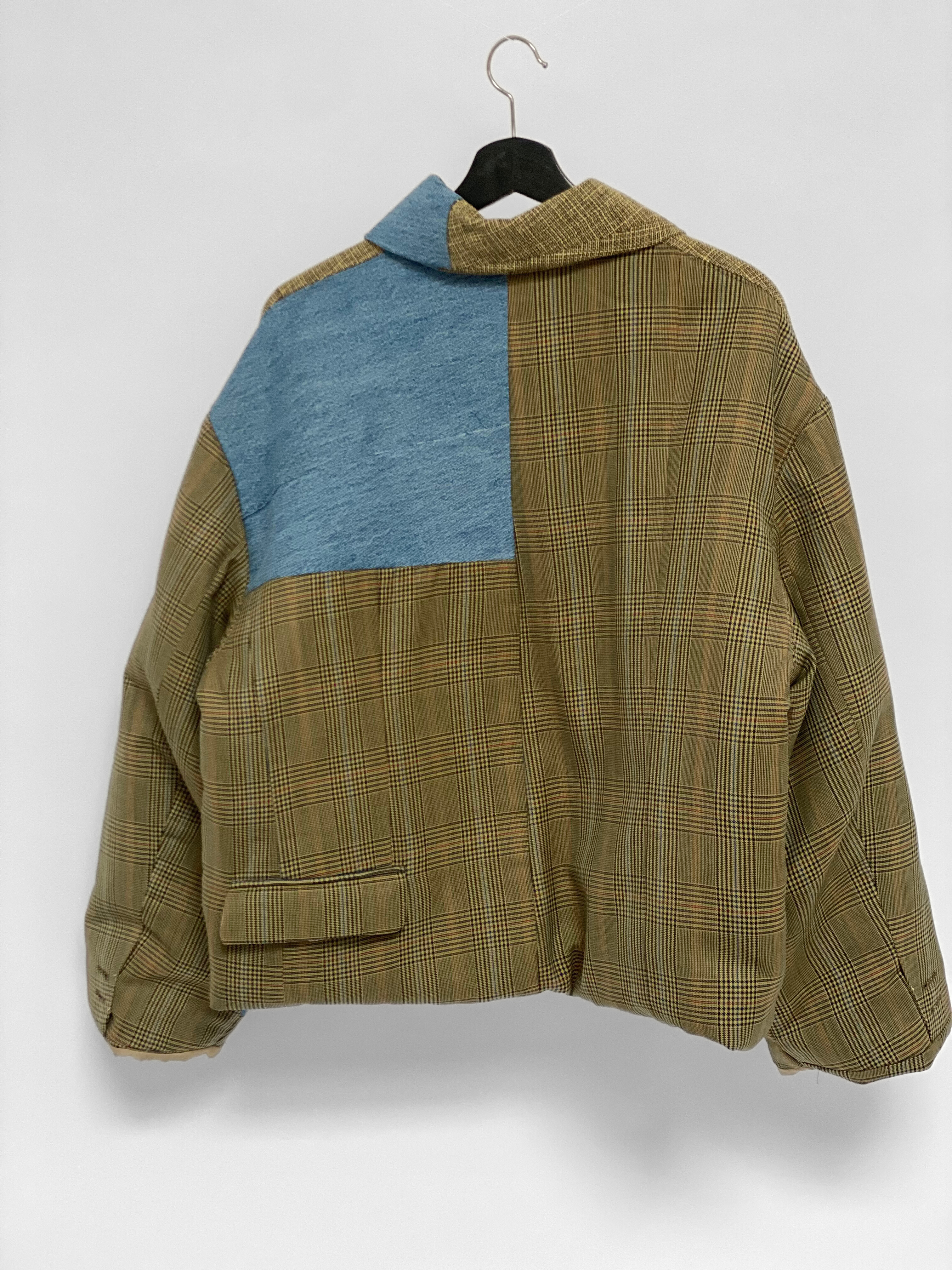 Veste upcyclée patchwork denim & blazer – COMMELEJOUR