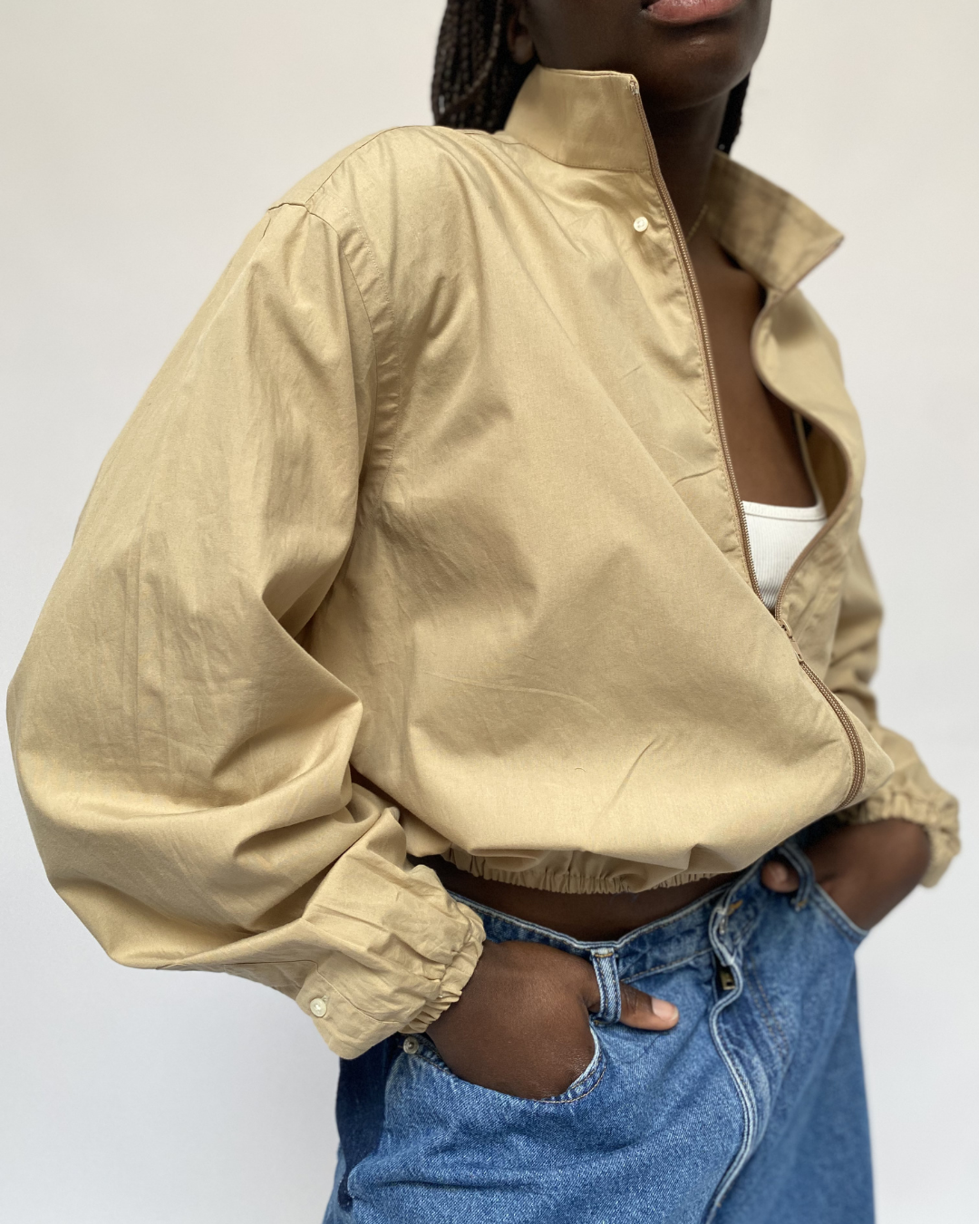 Chemise Bomber  - Beige (M-L)